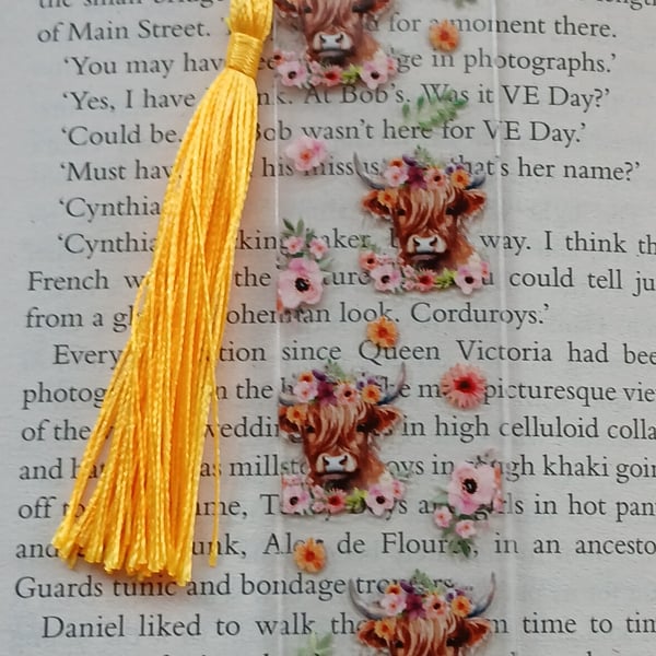 Clear acrylic bookmark 