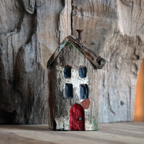Wonky Driftwood Hoose, Driftwood Art from Scotland No4.