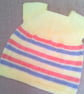 Simple Classic Hand Knitted Baby Dress, New Baby Gift, Baby Shower Gift - Image 1