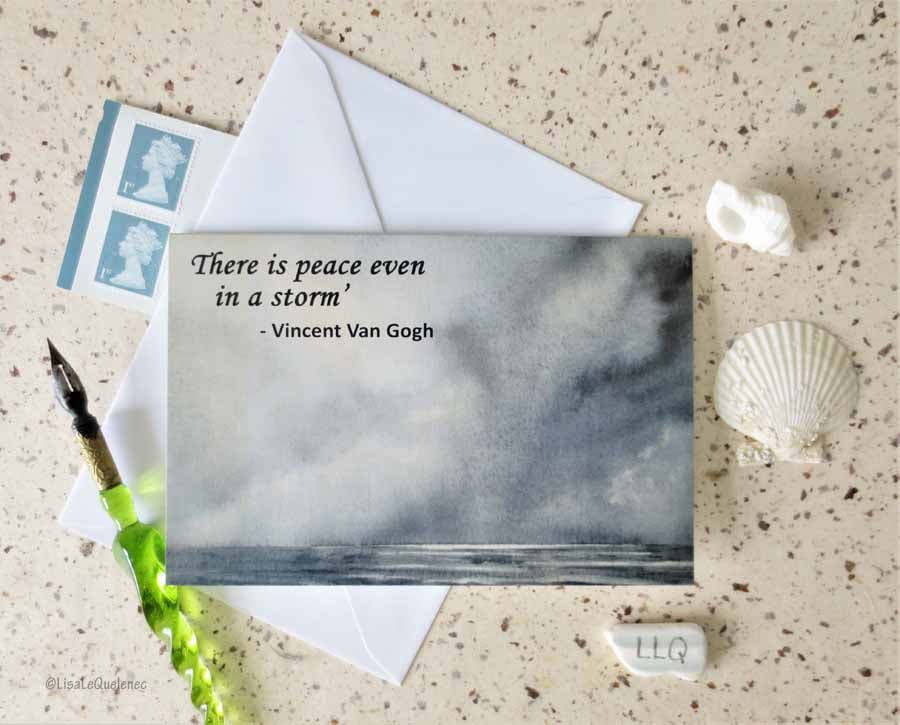 Van Gogh quote peace in a storm art card words of wisdom inspiration cello free