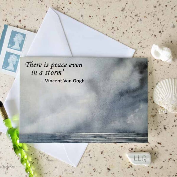 Van Gogh quote peace in a storm art card words of wisdom inspiration cello free