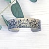 Meadow cuff bracelet, black wildfowers metal bangle. Personalised gifts (794)