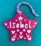 Personalised Christmas star decoration 