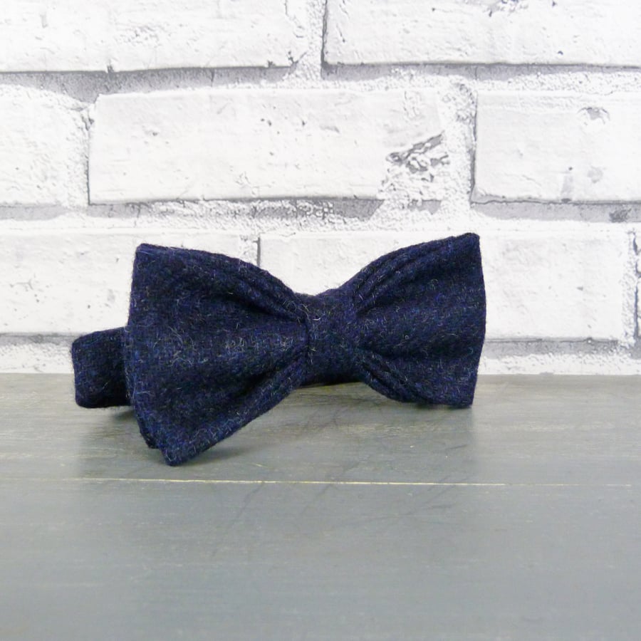 Yorkshire Tweed Bow Tie - Navy Twill