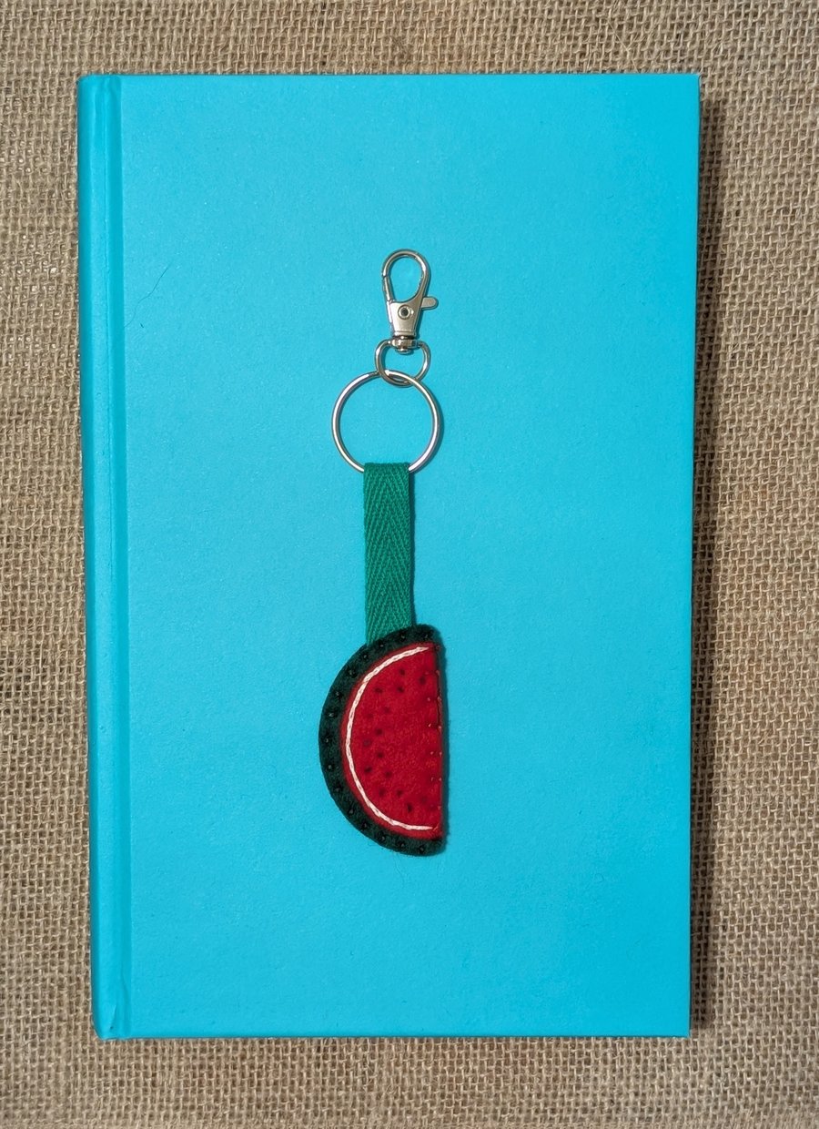 Felt watermelon keyring, bag charm