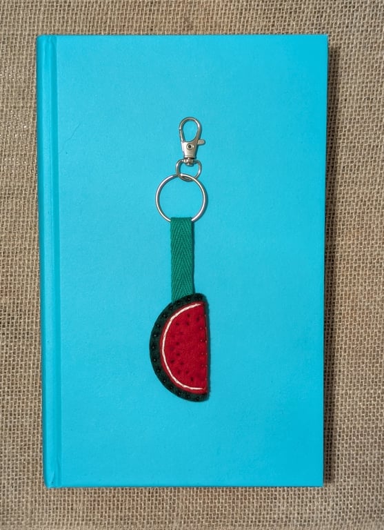 Felt watermelon keyring, bag charm