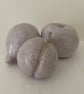 Hand modelled stoneware fruit