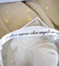 Heart Print Memorial Round Feather Bauble, Round Glass Christmas Ornament, Remem - Image 8