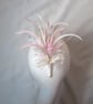 Pale Vintage Pink & Ivory Cream Bow Regency Feather Sprig Headpiece Pin - Image 5