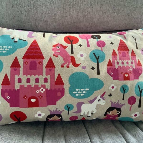 Childrens Cushion, Unicorn, Princess Cushion, Bedroom Cushion
