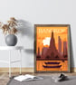 Bangkok retro travel poster, Bangkok print, Thailand travel poster - Image 3
