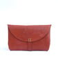 Elegance Reddish Brown Leather Clutch