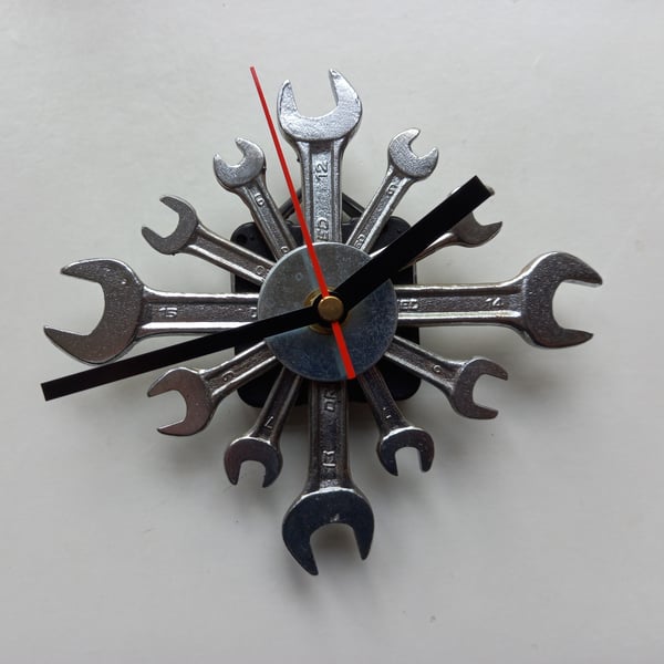 Reclaimed Spanner Star Wall Clock