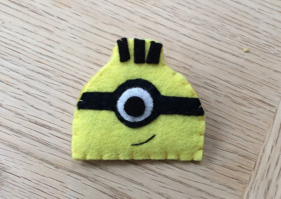 Handmade Felt Minions Despicable Me Badge
