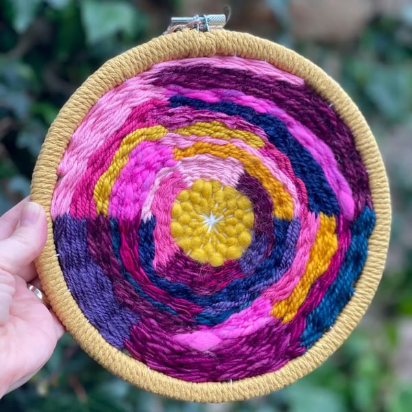 Sunset Hand Woven Circular Wall Hanging