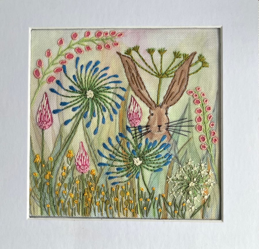 Agapanthus and the Hare Embroidery kit