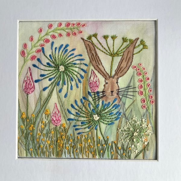 Agapanthus and the Hare Embroidery kit