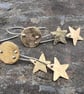 Brass Star Dangle Earrings - Image 8