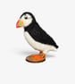 Needle felted mini puffin model, woollen sculpture