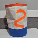 Coastal Storage Solution - Laundry Basket - Handmade Sailcloth Storage Bucket