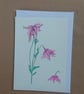 Columbine "pink fairy flowers" handmade card - Image 3