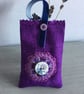 Hand Embroidered Lavender Button Lavender Bag - Image 4