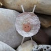 Sheep With Knitting Needles Brooch