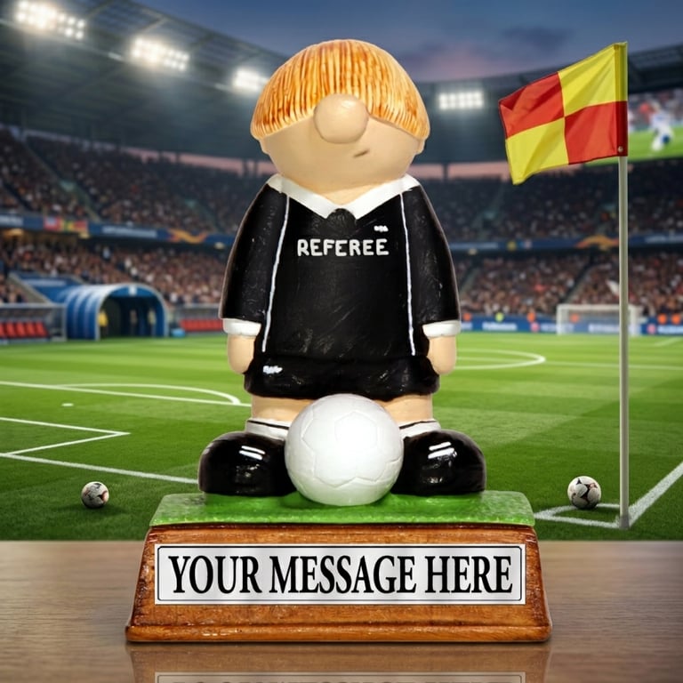 Referee Gift - Personalised Thank You Birthday Retirement Trophy Award Football
