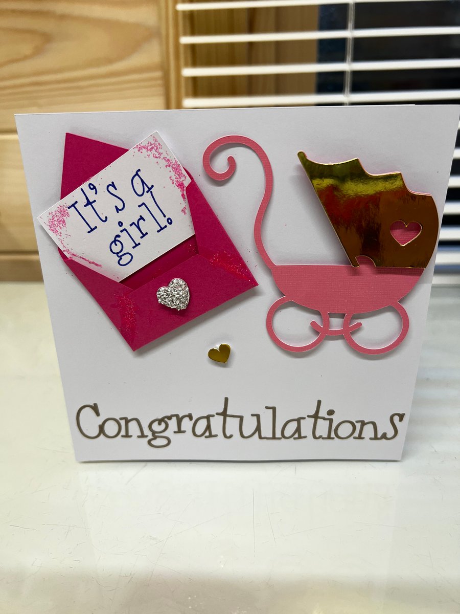 New Baby Decoupage Card