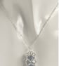 Sterling Silver Captured Angelite Chainmaille Pendant - Image 7