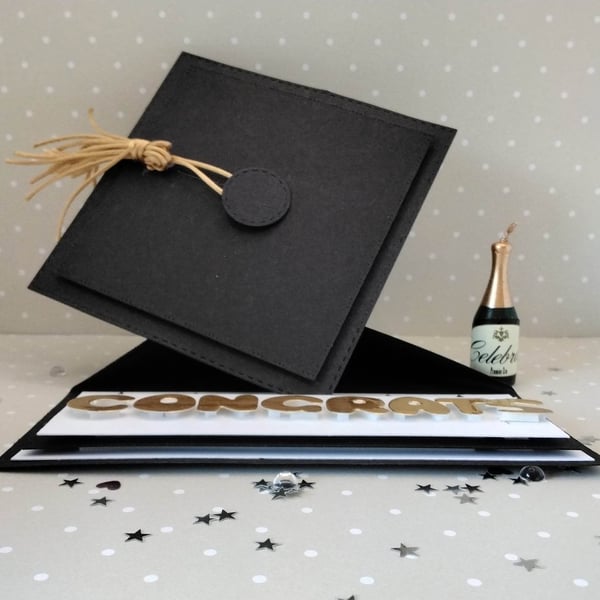 Hand-made, unique, luxury Graduation, Exam card