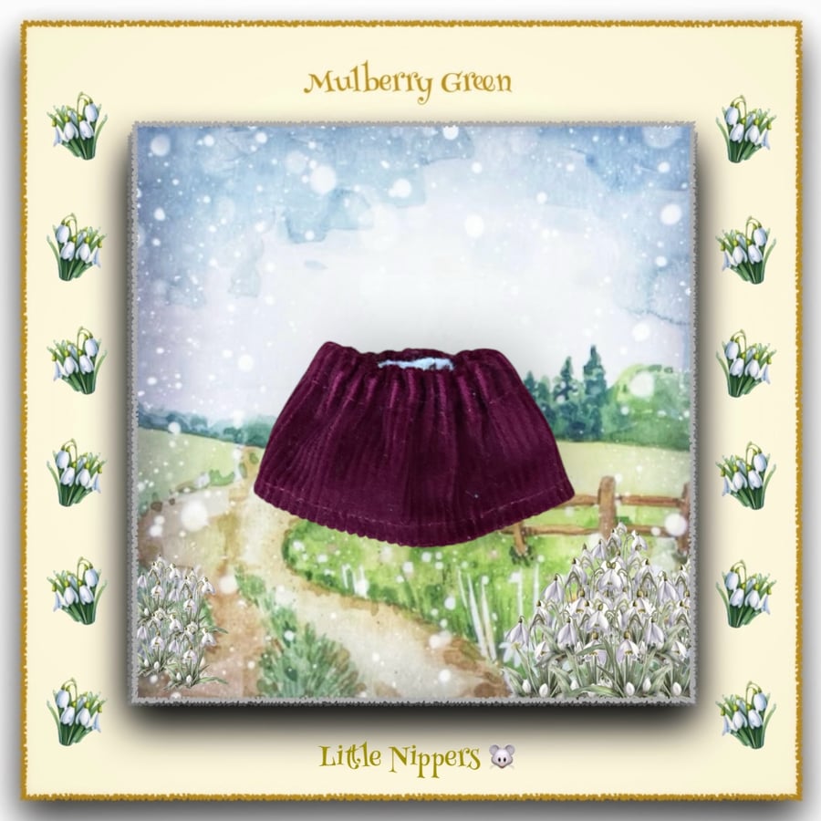 Little Nippers Burgundy Corduroy Skirt