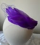 Violet - Purple Feather Net Fascinator - Special Occasion - Wedding Guest - Image 2