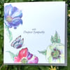 Wild flower sympathy card 