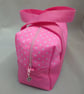 Bags, Pink Box Shaped Multi Use Bag, Zip, Handles, Sewing, Crochet, Craft Room - Image 3