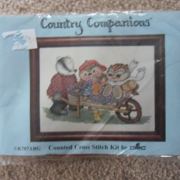 Country Companions Cross stitch kit, A Barrow load of fun