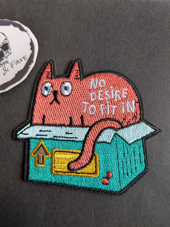 No desire to fit in - Embroidered Iron on Patch