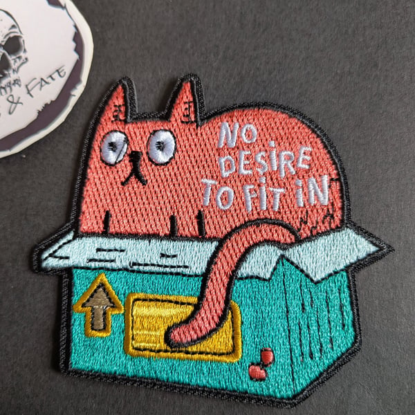 No desire to fit in - Embroidered Iron on Patch