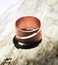 Handmade Wide Copper Ring UK Size T (RGCUOPT1) - UK Free Post - Image 3
