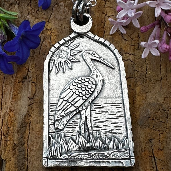 Stork Pendant (SOLD) RESERVED FOR SUSAN