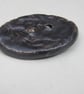 Large Dark Earth Sprig Oval Handmade Ceramic Button - Image 2