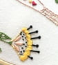 Folk Art Embroidery Kit - Folk Art Bird Embroidery Kit, Hand Embroidery - Image 4
