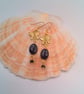 Earrings with Black Oval Glass Bead and a Gold Plated Butterfly, Gift for Her - Image 6