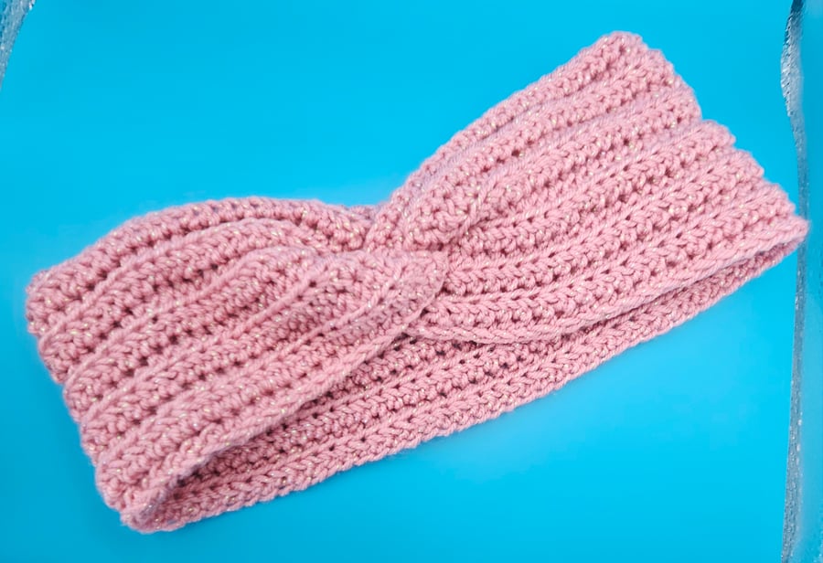 Crochet winter ear warmer or neck warmer