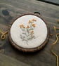 yellow wild flowers small hand embroidery - Image 4