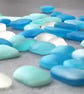 Tumbled Frosted Glass - Mixed Sizes - Various Amounts - Light Blue Sea Glass - Image 8