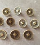 1 2" 12.7mm 20 Ligne Antique Brass Star Buttons - Image 4