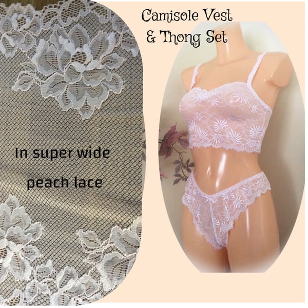 Custom camisole and thong set for