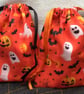 Halloween themed fabric pouch drawstring bag