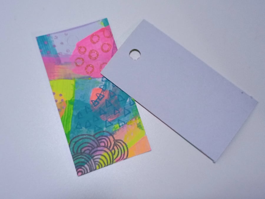 Set of Hand Painted Original Gift Tags